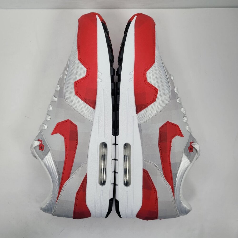 Nike Air Max 1 Low Poly Men's White Red Sneakers HQ5882-100 US Size 13 NWB - Picture 8 of 10